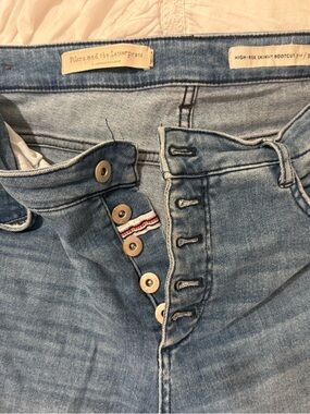 Pilcro and the Letterpress Light Blue Button-Fly High-Rise Jeans
